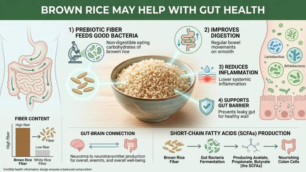 Brown Rice May Help With Gut Health