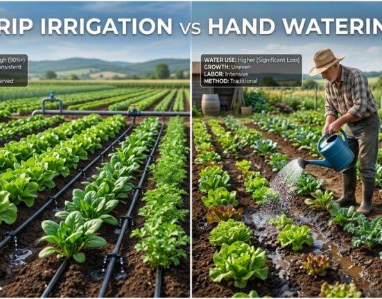 Drip Irrigation vs Hand Watering